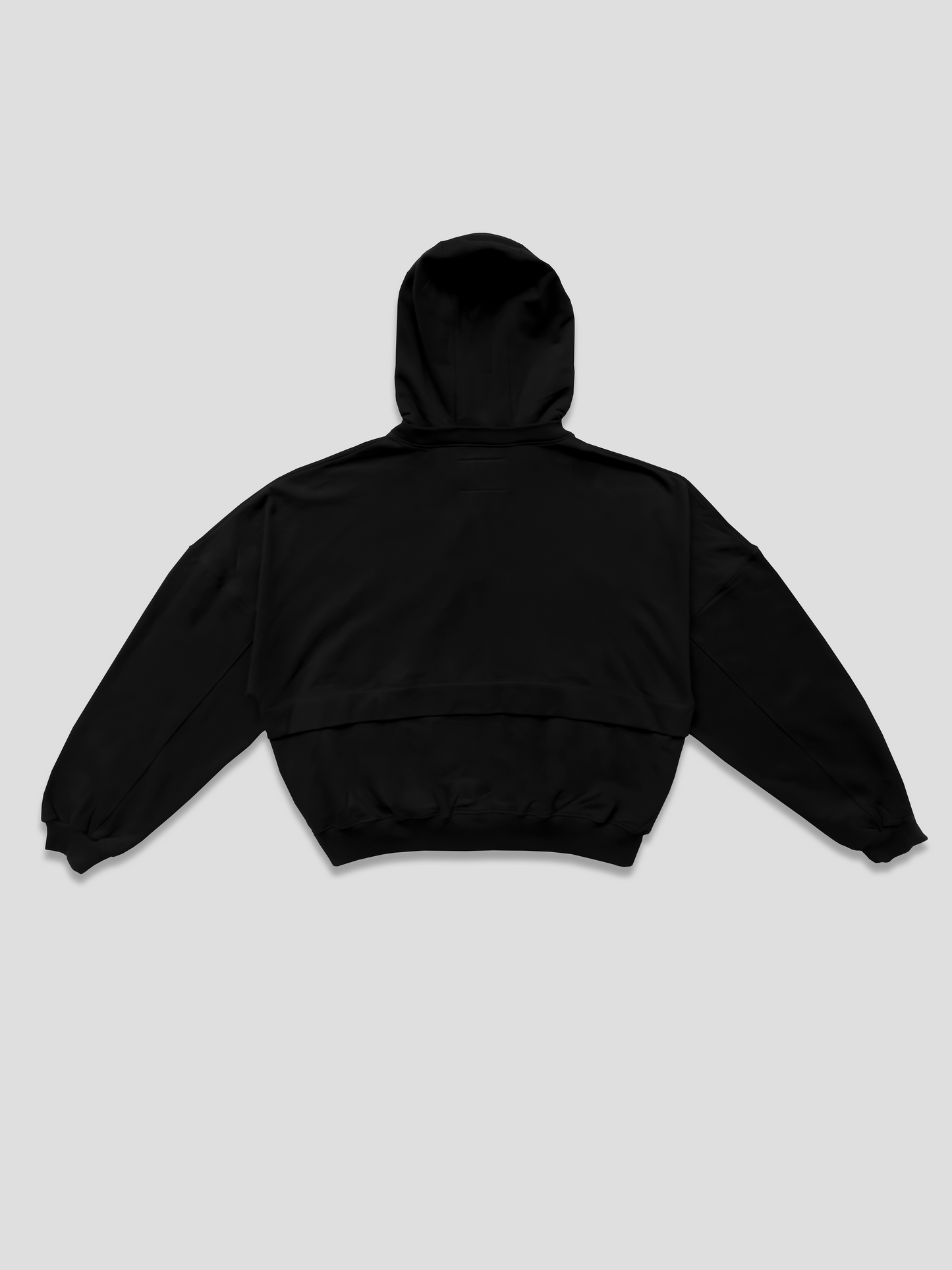 BLACK ZIP-UP HOODIE