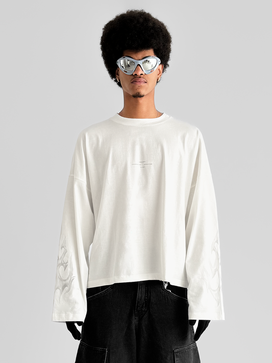 PEARL WHITE LONG SLEEVE T-SHIRT