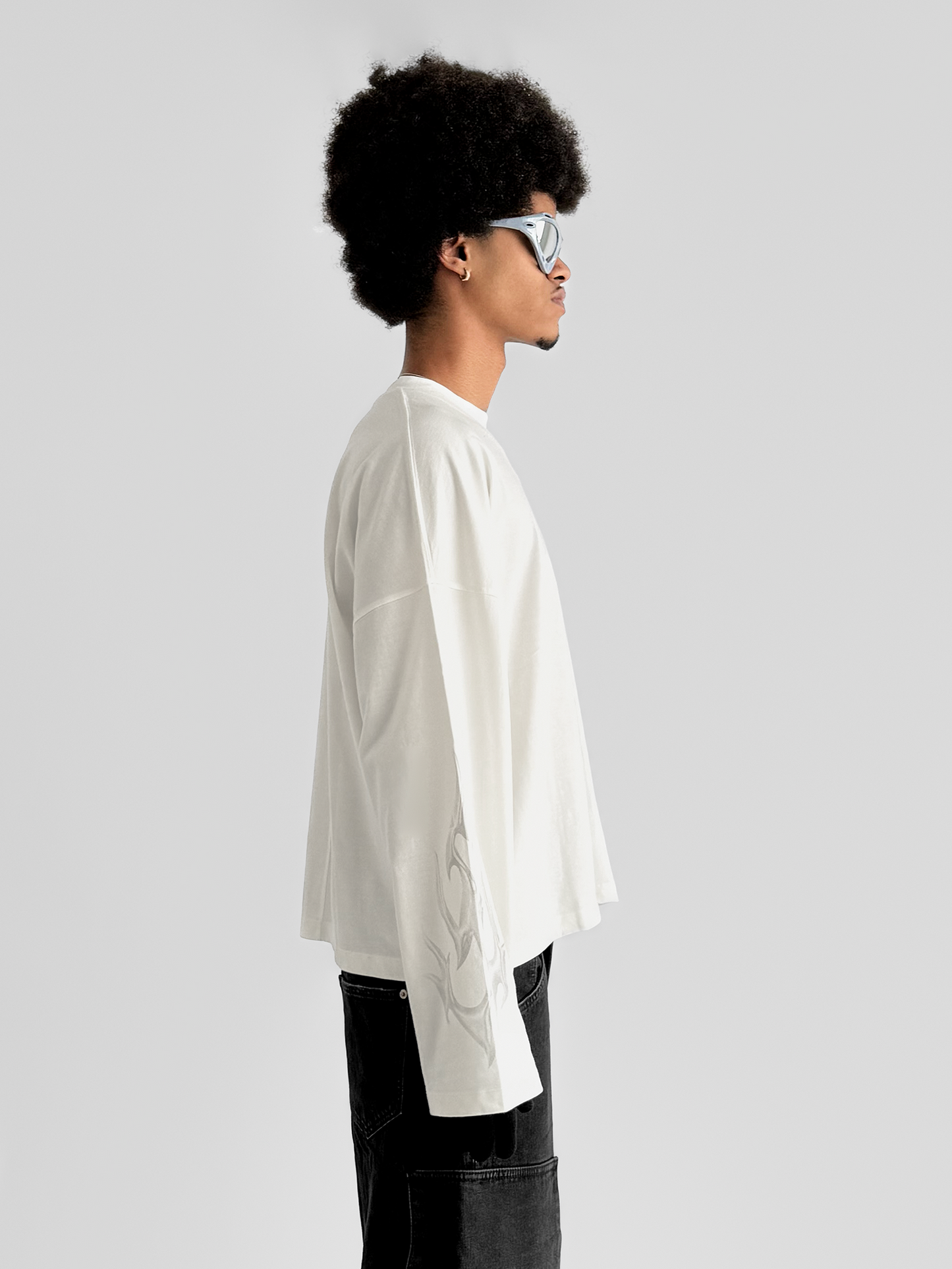 PEARL WHITE LONG SLEEVE T-SHIRT
