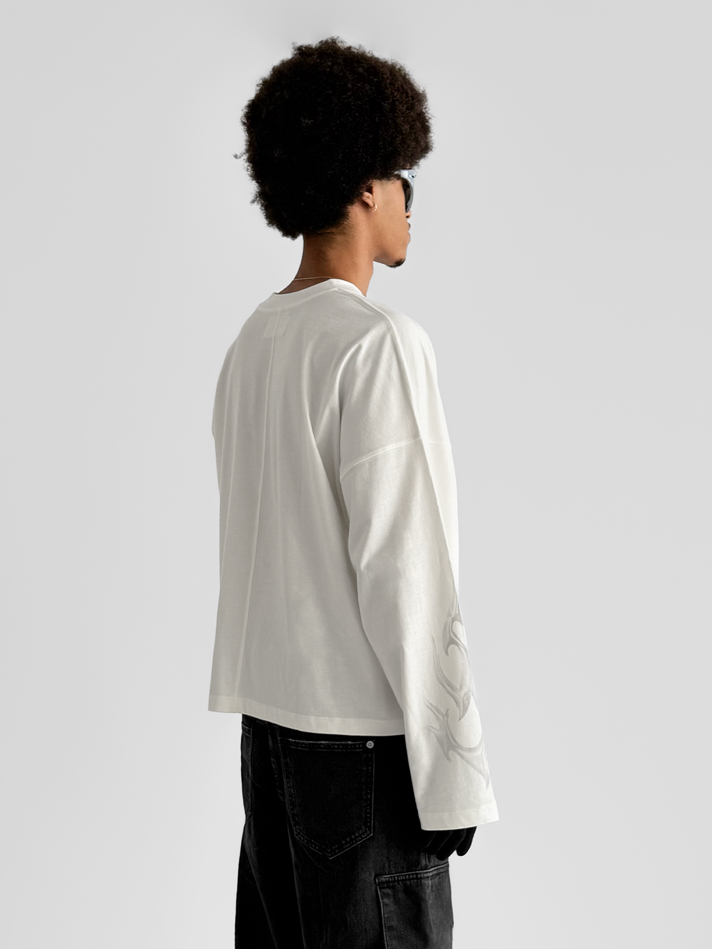 PEARL WHITE LONG SLEEVE T-SHIRT