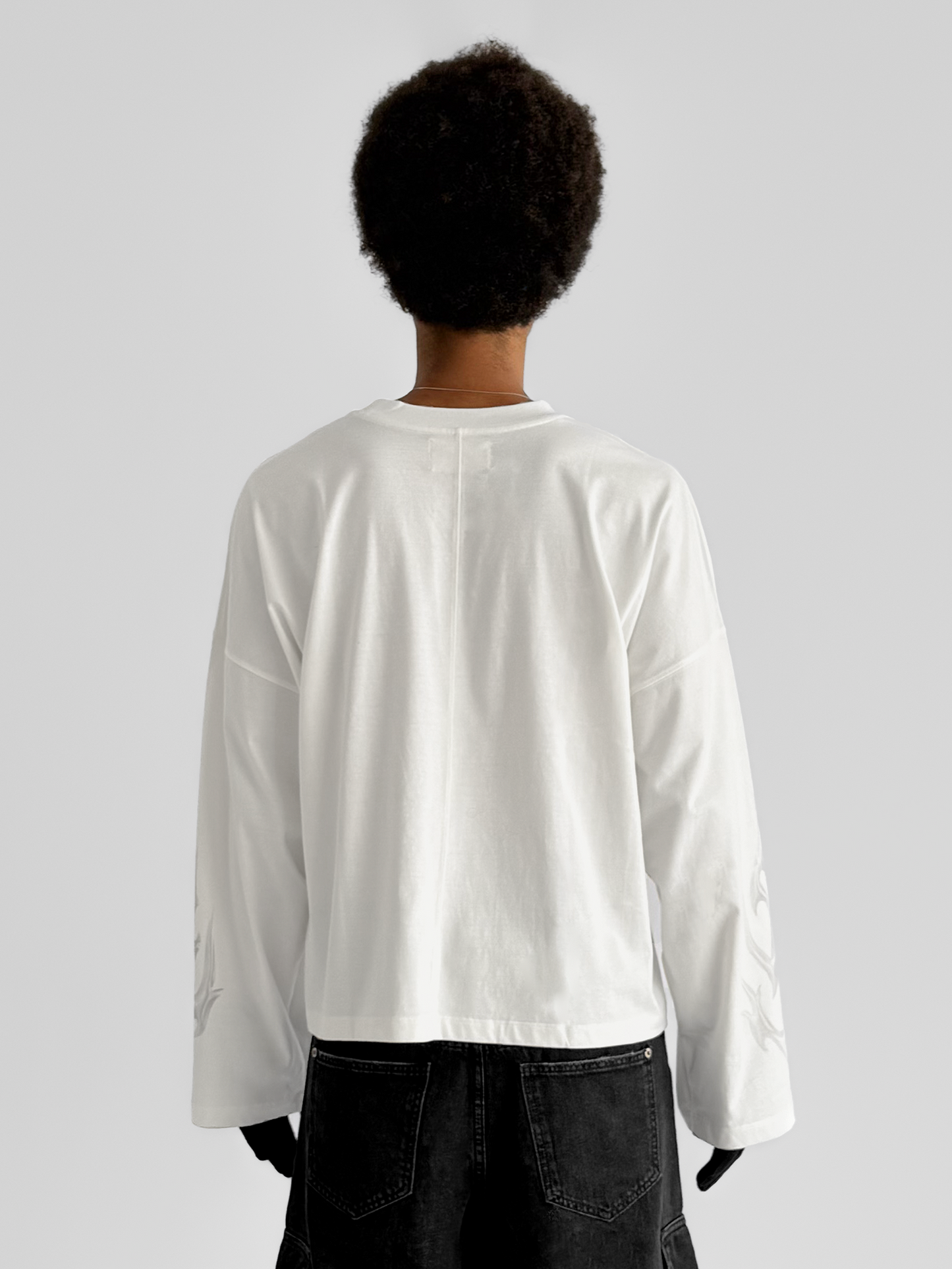 PEARL WHITE LONG SLEEVE T-SHIRT