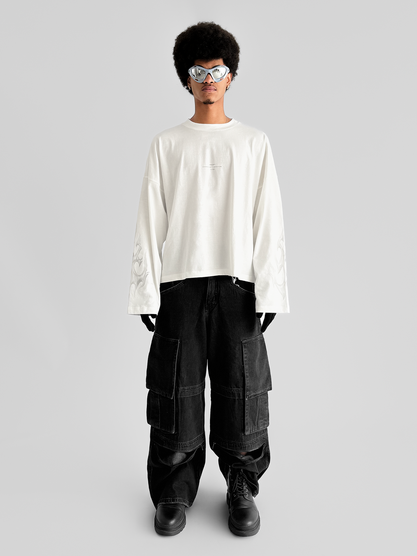 PEARL WHITE LONG SLEEVE T-SHIRT