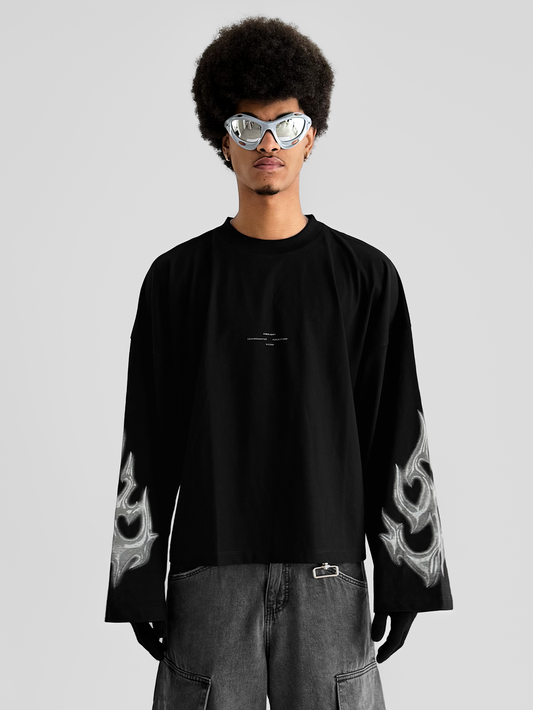 BLACK LONG SLEEVE T-SHIRT