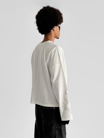 PEARL WHITE LONG SLEEVE T-SHIRT