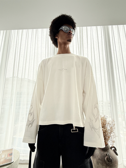 PEARL WHITE LONG SLEEVE T-SHIRT